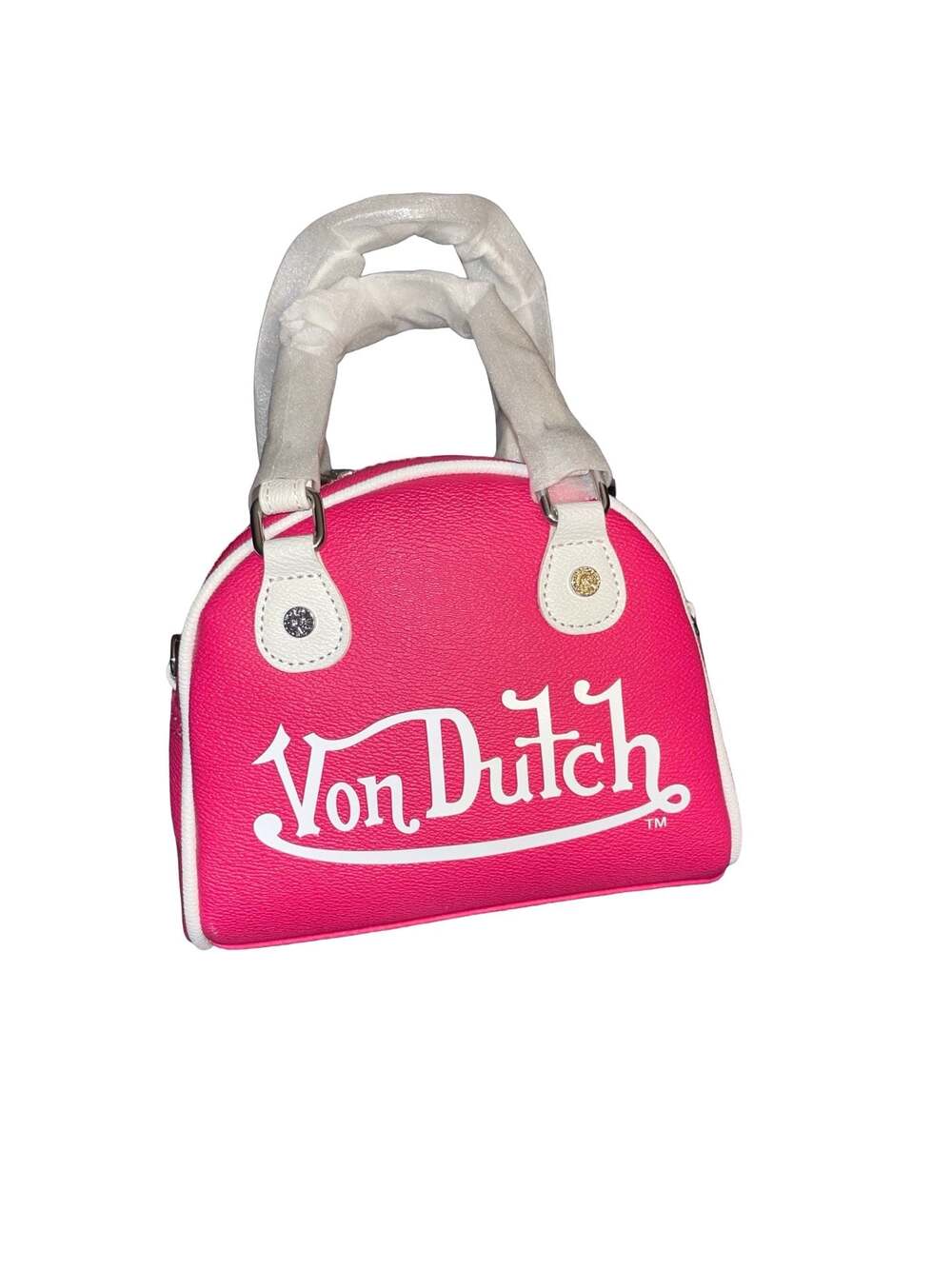 Von Dutch Hot Pink Bowling Bag with Eye Logo